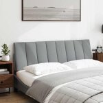Vidaxl coussin de tête de lit hanko gris clair 160 cm tissu Vidaxl coussin de tête de lit hanko gris clair 160 cm tissu