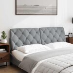 Vidaxl coussin de tête de lit gris clair 160 cm tissu Vidaxl coussin de tête de lit gris clair 160 cm tissu