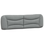 Vidaxl coussin de tte de lit gris clair 180 cm tissu