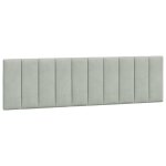 Vidaxl coussin de t�te de lit hanko gris clair 180 cm velours