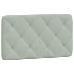 Vidaxl coussin de tte de lit gris clair 90 cm velours