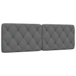 Vidaxl coussin de t�te de lit gris fonc� 160 cm tissu