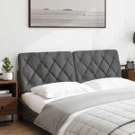 Vidaxl coussin de tête de lit gris foncé 160 cm tissu Vidaxl coussin de tête de lit gris foncé 160 cm tissu