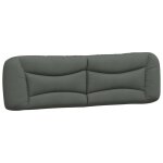 Vidaxl coussin de tte de lit hvar gris fonc 180 cm tissu