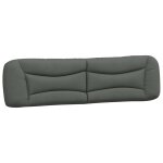 Vidaxl coussin de t�te de lit hvar gris fonc� 200 cm tissu