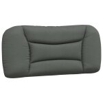 Vidaxl coussin de tte de lit gris fonc 90 cm tissu