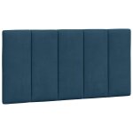 Vidaxl coussin de t�te de lit hanko bleu 100 cm velours