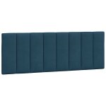 Vidaxl coussin de t�te de lit hanko bleu 140 cm velours