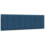 Vidaxl coussin de t�te de lit hanko bleu 160 cm tissu