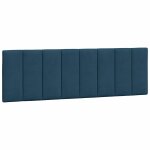 Vidaxl coussin de t�te de lit hanko bleu 160 cm velours