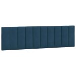 Vidaxl coussin de t�te de lit hanko bleu 180 cm velours