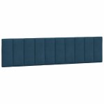Vidaxl coussin de t�te de lit hanko bleu 200 cm velours
