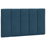 Vidaxl coussin de t�te de lit hanko bleu 80 cm velours