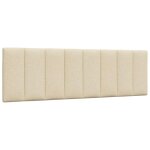Vidaxl coussin de t�te de lit hanko cr�me 160 cm tissu
