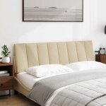 Vidaxl coussin de t�te de lit hanko cr�me 160 cm tissu