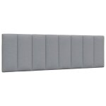 Vidaxl coussin de t�te de lit hanko gris clair 160 cm tissu