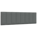 Vidaxl coussin de t�te de lit hanko gris fonc� 160 cm tissu