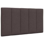 Vidaxl coussin de t�te de lit hanko marron fonc� 90 cm tissu