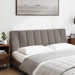 Vidaxl coussin de t�te de lit hanko taupe 160 cm tissu