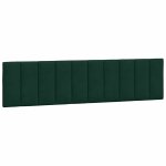 Vidaxl coussin de t�te de lit hanko vert fonc� 200 cm velours