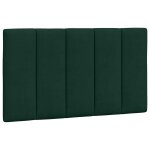 Vidaxl coussin de t�te de lit hanko vert fonc� 90 cm velours