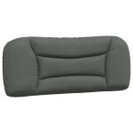 Vidaxl coussin de t�te de lit hvar gris fonc� 100 cm tissu