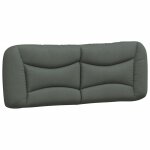 Vidaxl coussin de t�te de lit hvar gris fonc� 140 cm tissu