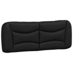 Vidaxl coussin de t�te de lit hvar noir 140 cm similicuir