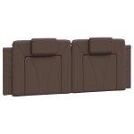 Vidaxl coussin de tête de lit marron 120 cm similicuir Vidaxl coussin de tête de lit marron 120 cm similicuir