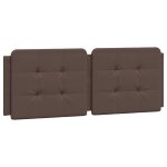 Vidaxl coussin de tte de lit zadar marron 120 cm similicuir