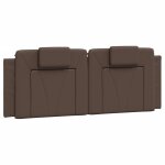 Vidaxl coussin de t�te de lit viana marron 140 cm similicuir