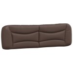 Vidaxl coussin de tte de lit hvar marron 180 cm similicuir