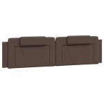 Vidaxl coussin de t�te de lit viana marron 200 cm similicuir