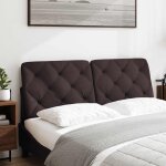 Vidaxl coussin de tête de lit marron foncé 120 cm tissu Vidaxl coussin de tête de lit marron foncé 120 cm tissu
