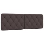 Vidaxl coussin de t�te de lit marron fonc� 160 cm tissu