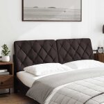Vidaxl coussin de tête de lit marron foncé 160 cm tissu Vidaxl coussin de tête de lit marron foncé 160 cm tissu