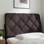 Vidaxl coussin de tte de lit marron fonc 90 cm tissu
