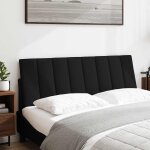 Vidaxl coussin de t�te de lit hanko noir 120 cm tissu