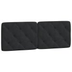 Vidaxl coussin de t�te de lit noir 120 cm velours