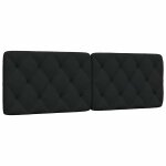 Vidaxl coussin de t�te de lit noir 160 cm tissu