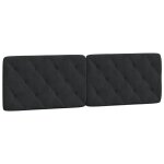 Vidaxl coussin de tte de lit noir 160 cm velours