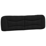 Vidaxl coussin de t�te de lit hvar noir 180 cm tissu