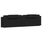 Vidaxl coussin de t�te de lit viana noir 200 cm similicuir