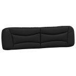 Vidaxl coussin de t�te de lit hvar noir 200 cm similicuir