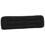 Vidaxl coussin de tte de lit noir 200 cm tissu