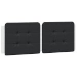 Vidaxl coussin de t�te de lit zadar noir et blanc 120 cm similicuir