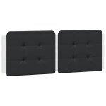 Vidaxl coussin de tête de lit noir et blanc 140 cm similicuir Vidaxl coussin de tête de lit noir et blanc 140 cm similicuir