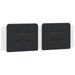 Vidaxl coussin de tte de lit noir et blanc 160 cm similicuir
