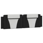 Vidaxl coussin de tte de lit viana noir et blanc 180 cm similicuir