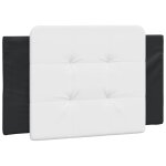 Vidaxl coussin de tte de lit zadar noir et blanc 90 cm similicuir